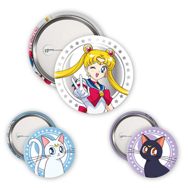 Sailor Moon - Badges - Sailor Moon, Luna & Artemis