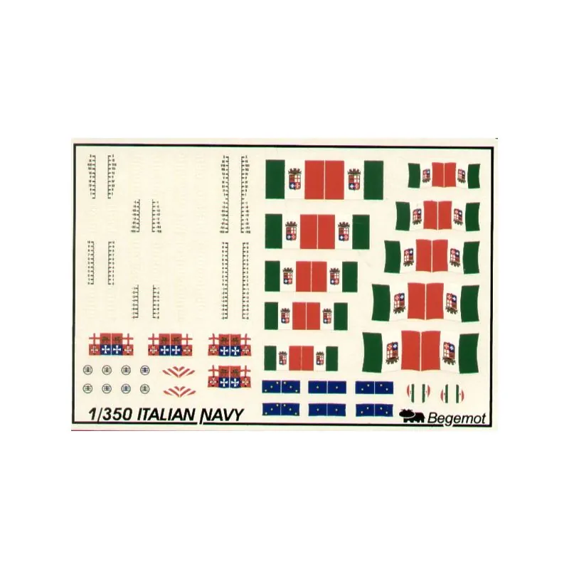 Décalcomanie Réimprimé ! Drapeaux et marques de la marine italienne